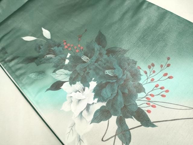 平和屋着物▽太鼓柄袋帯 作家物 枝椿 引箔 正絹 逸品 CAAR1559hy  