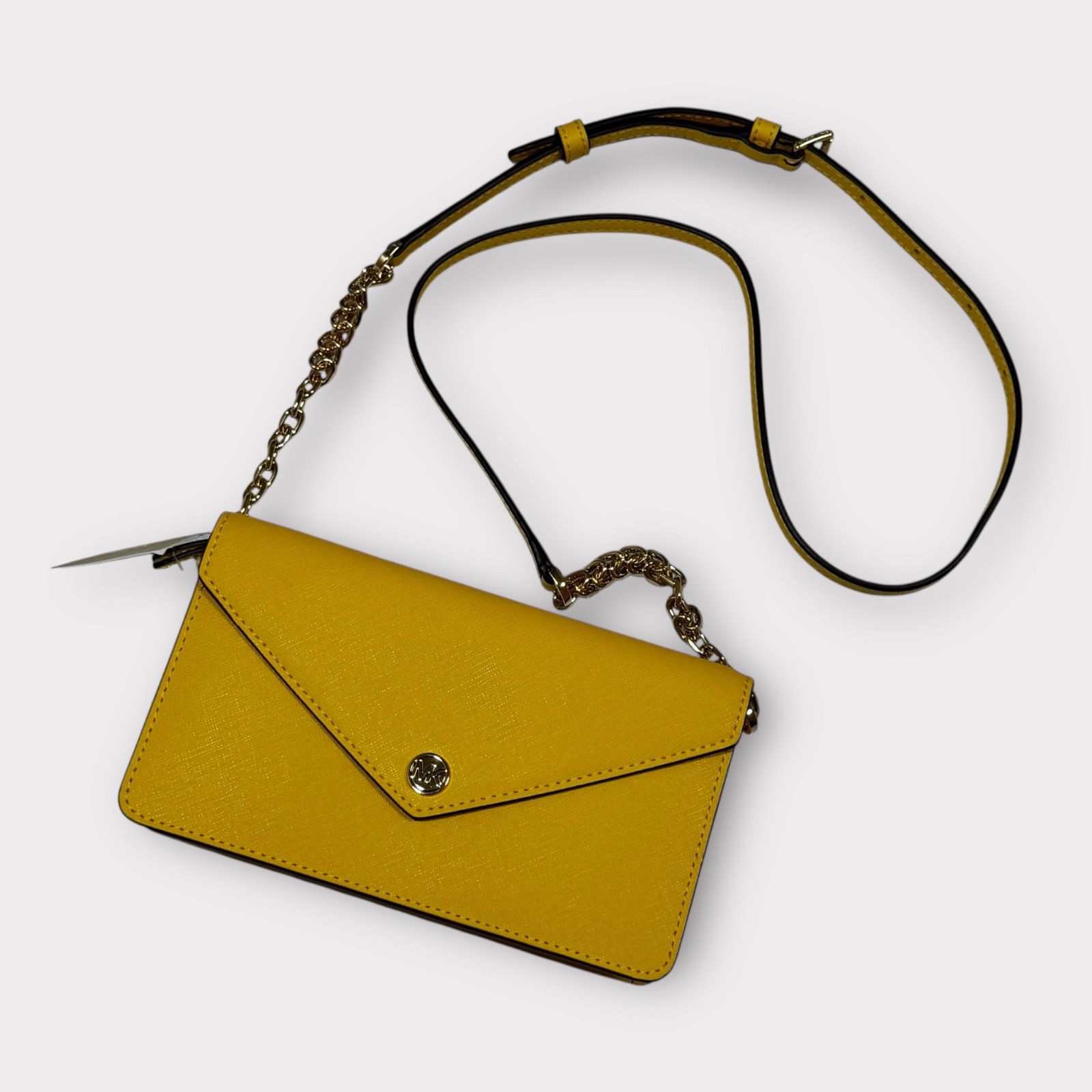 MICHAEL KORS マイケルコース レザー 2way ショルダーウォレット ショルダーバッグ イエロー系 斜めがけ