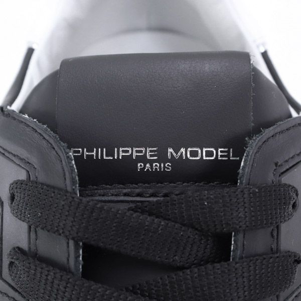 【PHILIPPE MODEL / フィリップモデル】PARIS 靴 TEMPLE LOW MAN メンズ スニーカー ブラック×ホワイト (BTLU  V002 VEAU NOIR BLANC) 23AW [新品]