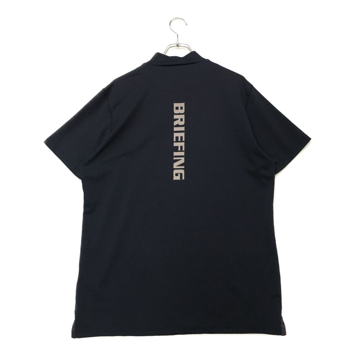 中古 サイズXL ブリーフィング モックネック 半袖 中古 メンズ ブリーフィング BRIEFING 半袖シャツ XL 紺