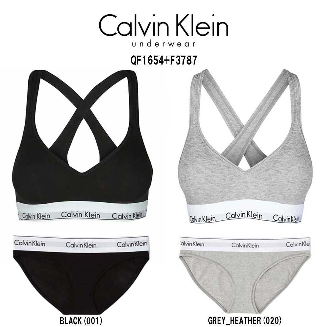 Calvin Klein カルバンクライン ck レディース ブラジャー ショーツ セット スポーツ ジム 筋トレ 運動 無地 女性用 下着 QF1654 F3787