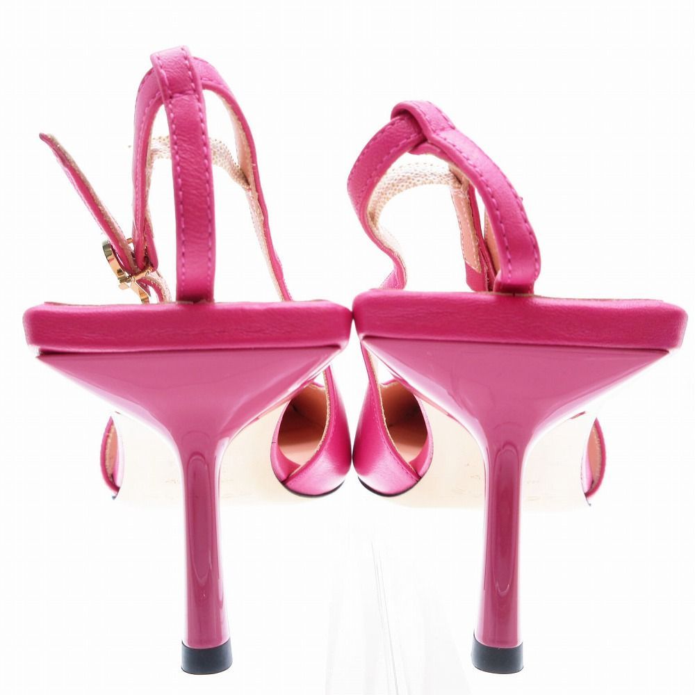 美品 ROCHAS ロシャス スクエアトゥ パンプス サンダル ヒール