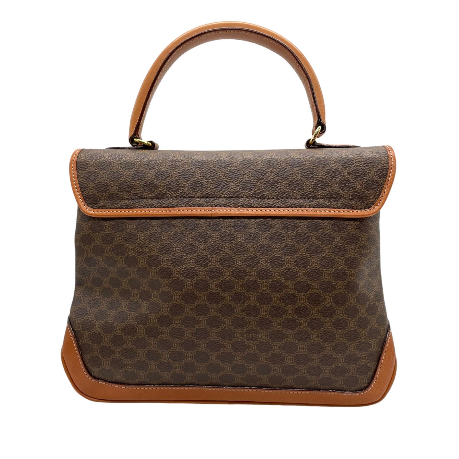美品 セリーヌ ハンドバック マカダム レザー ヴィンテージ　ゴールド金具 CELINE セリーヌ マカダム ショルダーバッグ ゴールド金具