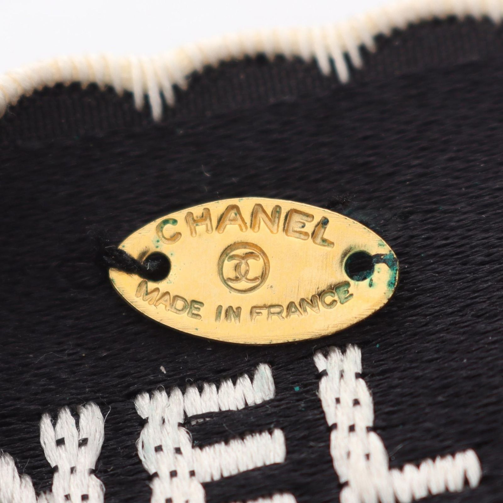 シャネル CHANEL ブローチ ロゴ リボン ブラック その他 ヴィンテージ