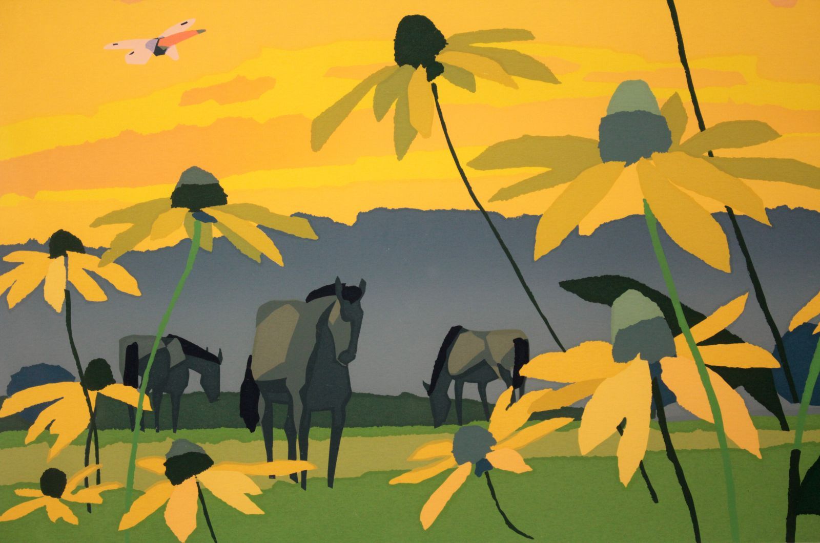 藤倉英幸『夕空に』シルクスクリーン【真作保証】 絵画 藤倉英幸『夕空に』シルクスクリーン【真作保証】 絵画 - メルカリ