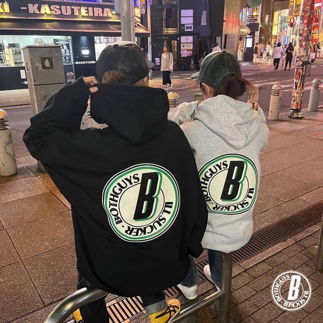 【 ILL SUCKER BOTH GUYS 】logo hoodie 