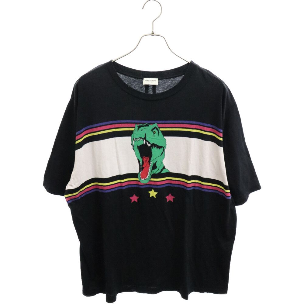 SAINT LAURENT PARIS (サンローランパリ) 17SS ジュラシックダイナソープリント半袖Tシャツ 454153 YB1DF ブラック  - メルカリ