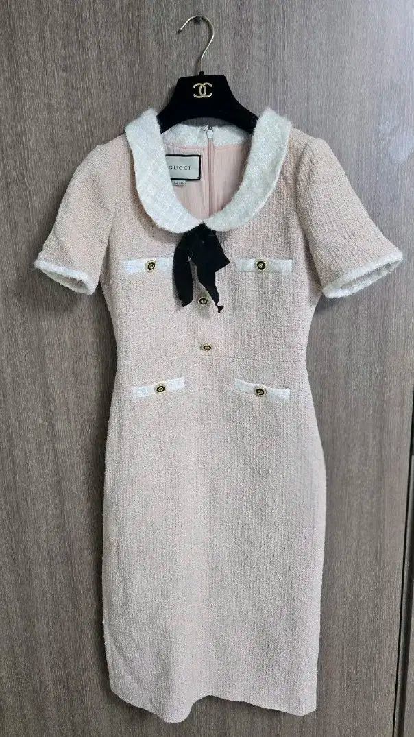 【タグ付】GUCCI グッチのツイード生地 半袖ワンピース GUCCI(グッチ) ツイード 半袖 ワンピース - メルカリ