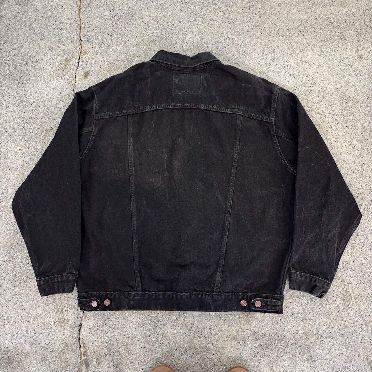 Levi's】97s 70507-4159 Black Denim Jacket Made in USA X-Large 