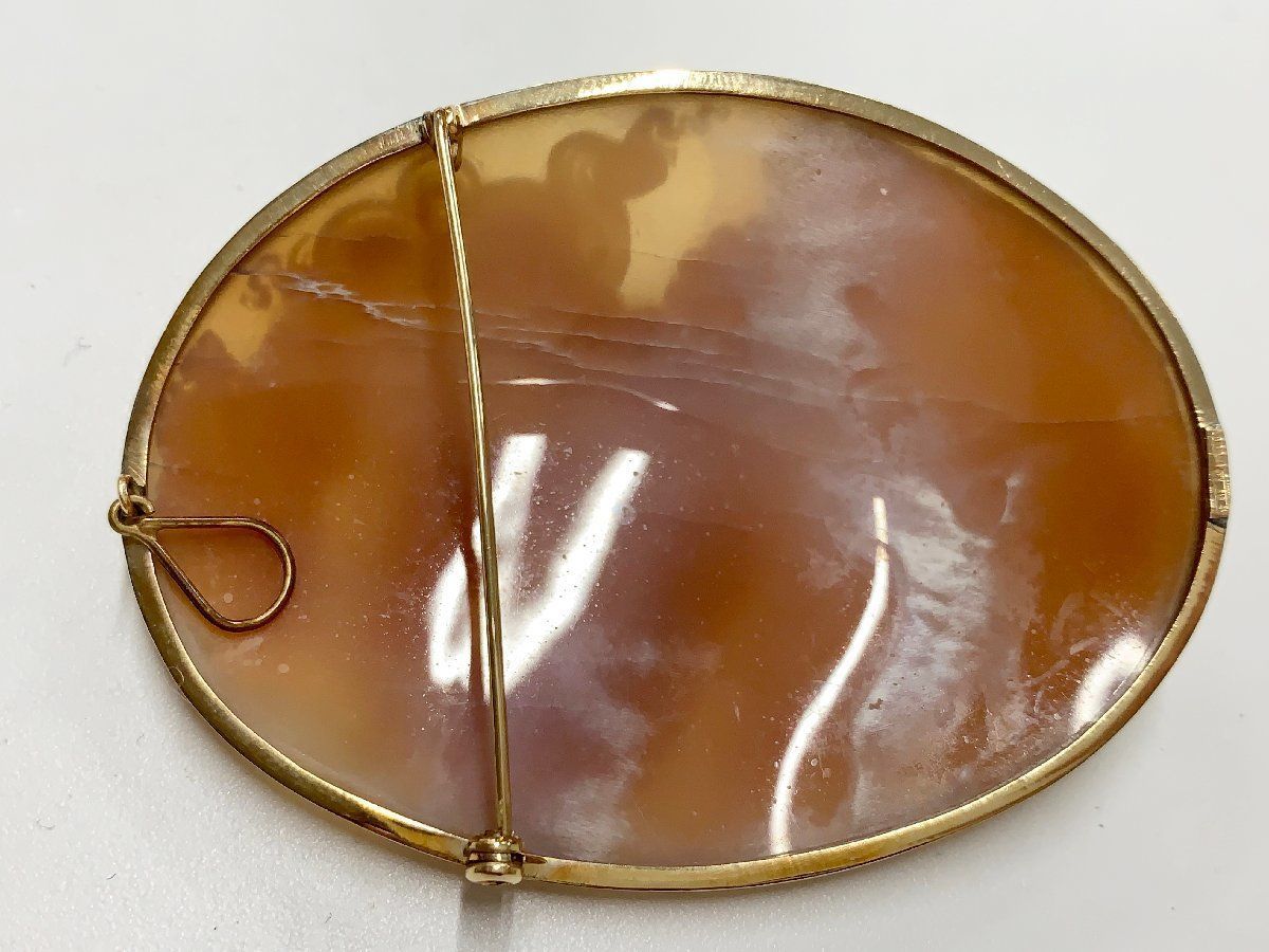 カメオブローチ　ペンダントトップ　14K カメオ ブローチ／ペンダントトップ - メルカリ