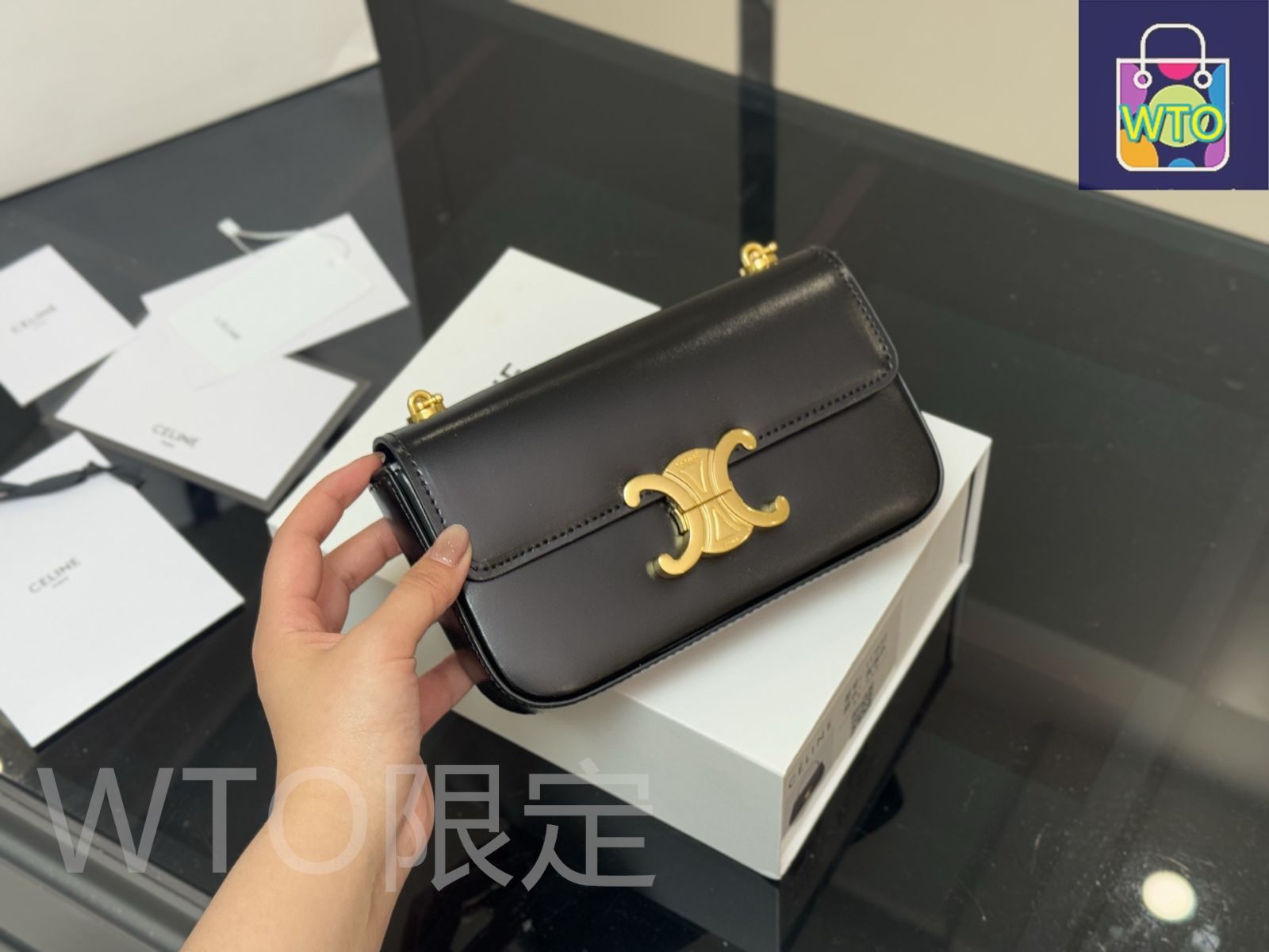 今日WTO】Celine セリーヌ アームバッグ トライウンフ レトロで