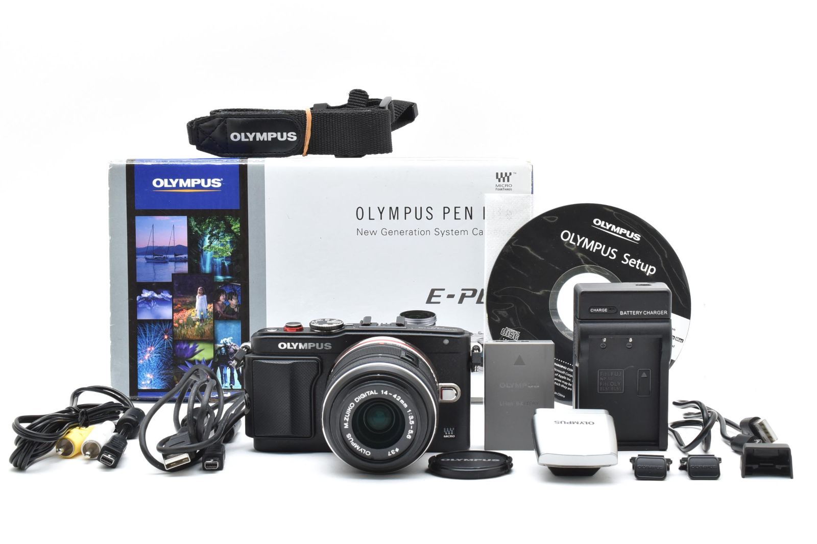 OLYMPUS E-PL6 オリンパス シャッター数1296回 M.ZUIKO DIGITAL 14-42mm 1 3.5-5.6 ミラーレス一眼 カメラ A0437