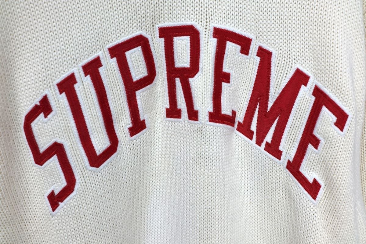 16SS SUPREME Tackle Twill Sweater シュプリーム タックルツイルセーター アーチロゴ ニット オフホワイト  Lサイズ【中古】 - メルカリ