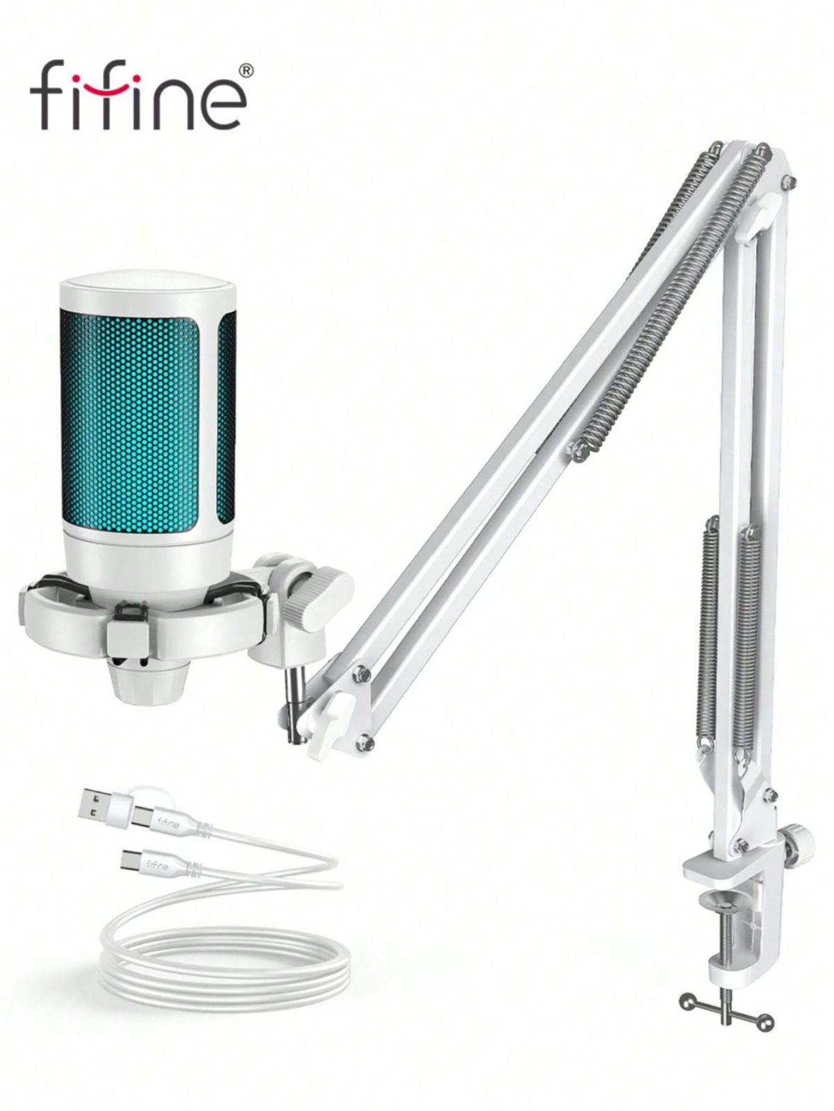 動作確認済】FIFINE ゲーミングマイクセット PCマイク ブームアーム