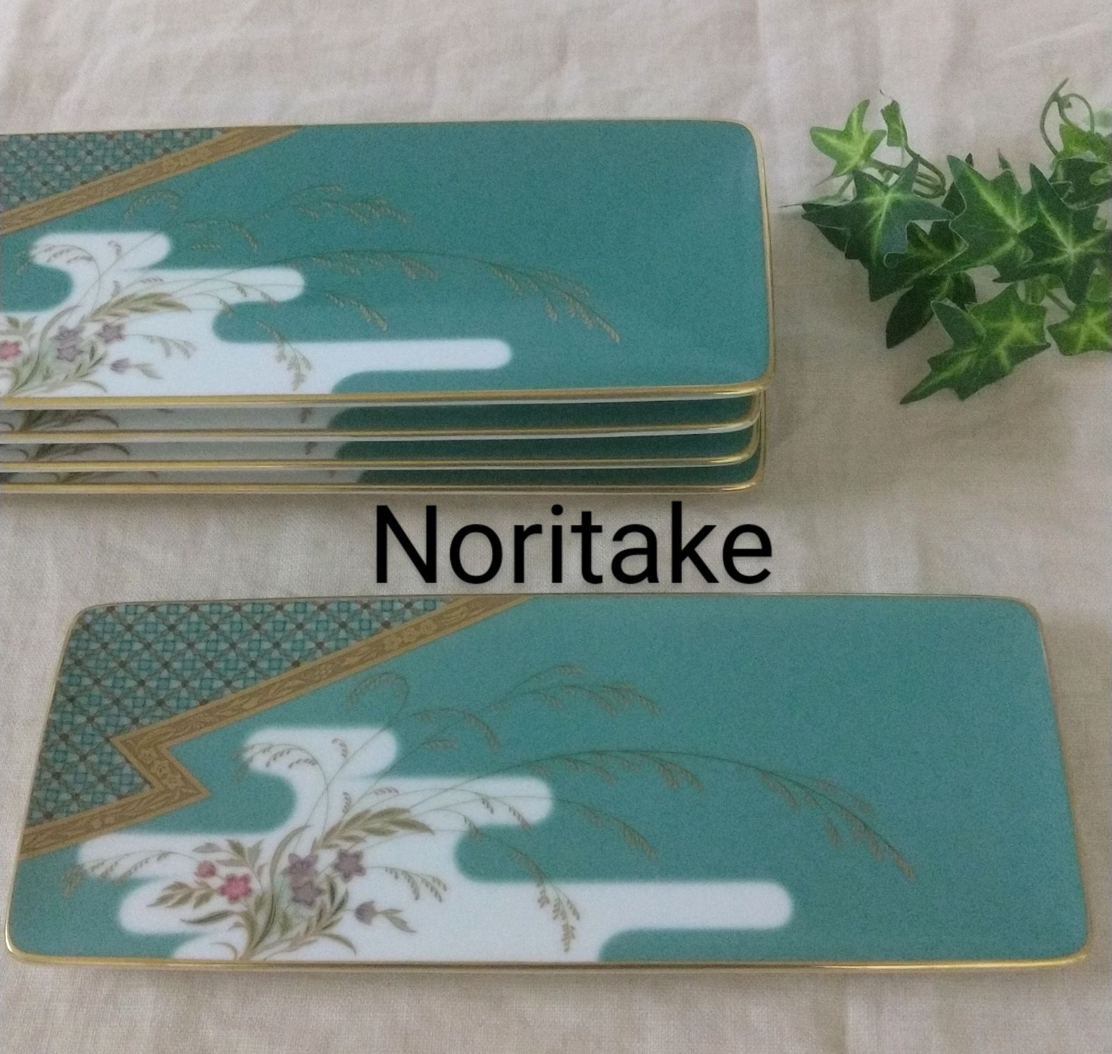希少 Noritake ハナリス 長角皿 5枚セット