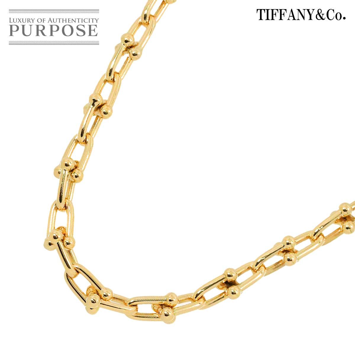 ティファニー TIFFANY&Co. ハードウェア スモール リンク ネックレス 45.7cm K18 YG イエローゴールド 750 Hardware Necklace 90245685