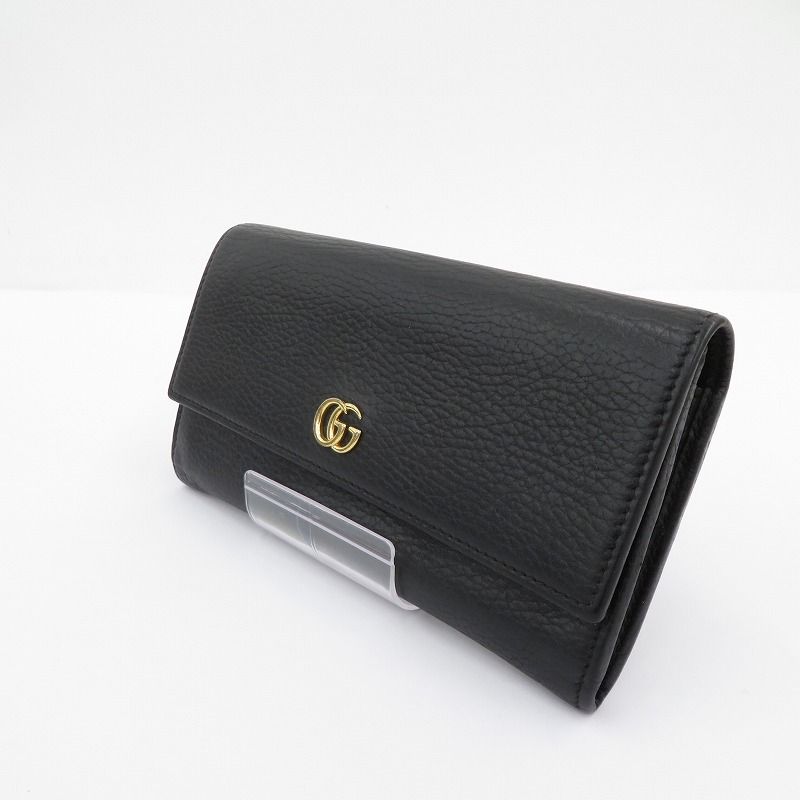 瀬戸大橋店 GUCCI | グッチ 長財布 GGマーモント ダブルG コンチネンタル ウォレット 456116 496085 ブラック 125