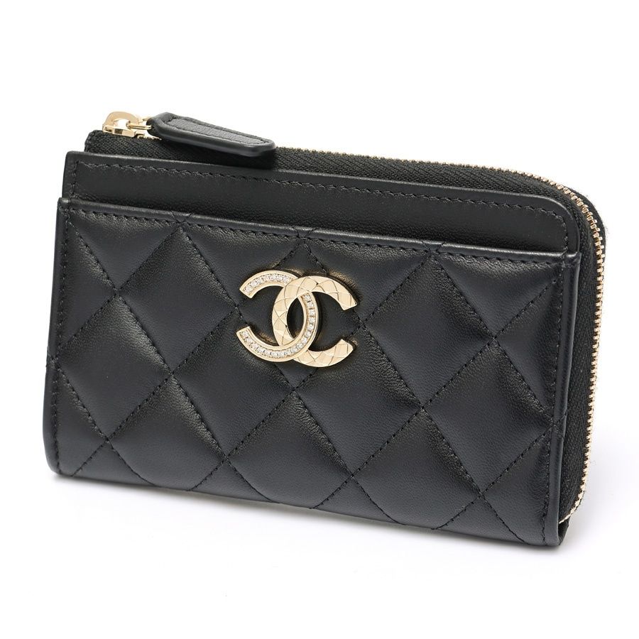 シャネル / CHANEL マトラッセ L字ファスナー コイン カード
