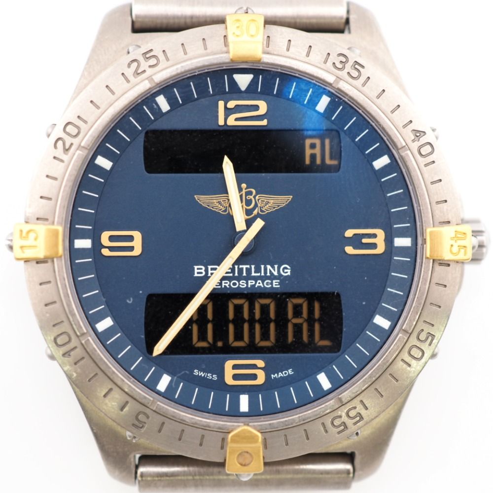 ブライトリング BREITLING 腕時計
 エアロスペース クォーツ F56062 17758 シルバー