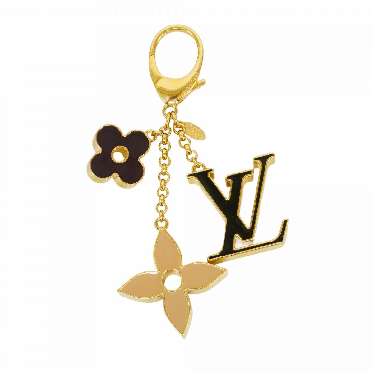 5md4292 ルイヴィトン キーホルダー フルールドゥモノグラム M67119 ゴールド ブラック レディース