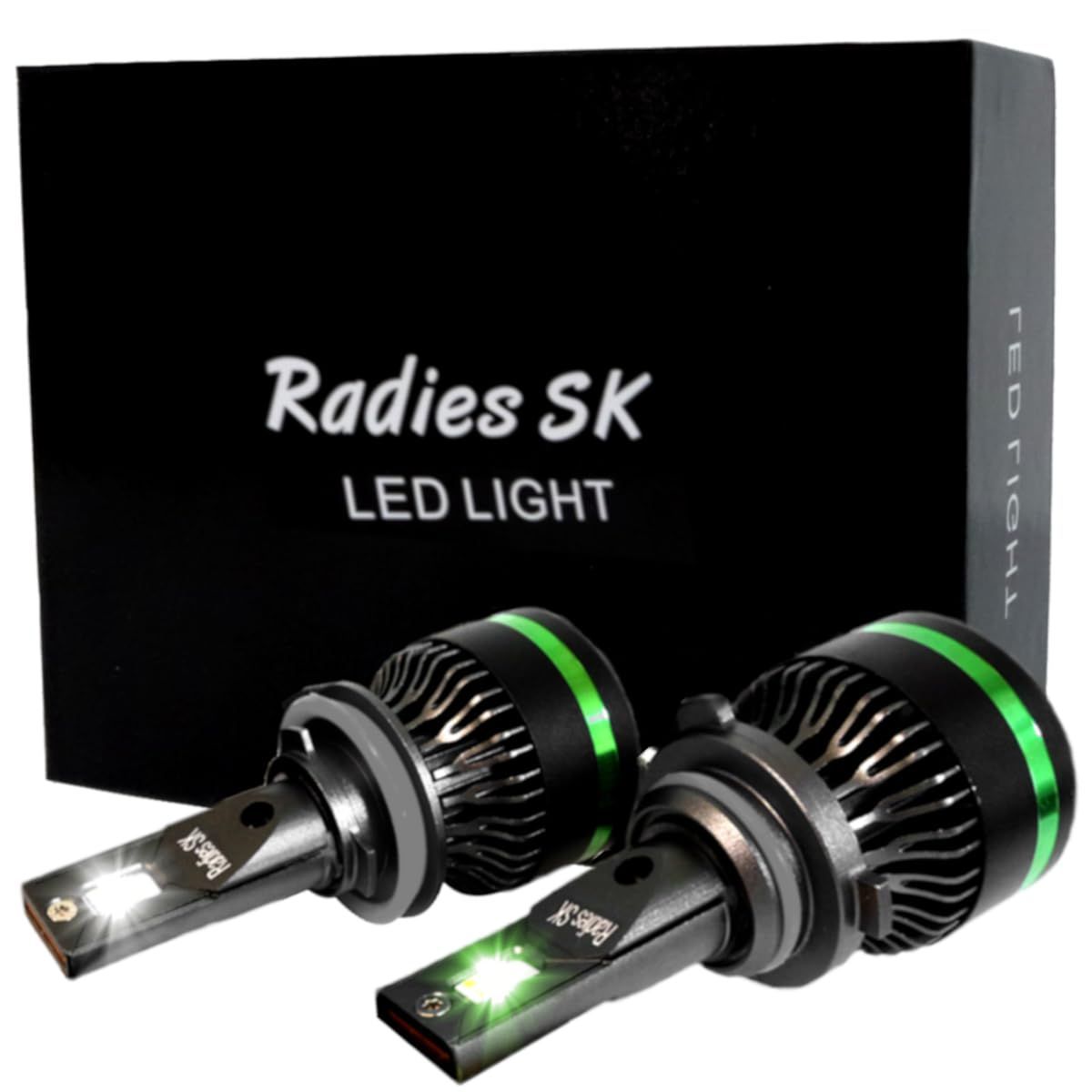 Size H 11 8 16 9 ホワイト グリーンレモン 切り替え LED ライムイエロー LEDヘッドライト フォグランプ HB 4 12 V バルブ 12000 LM 車検対応 Radies SK