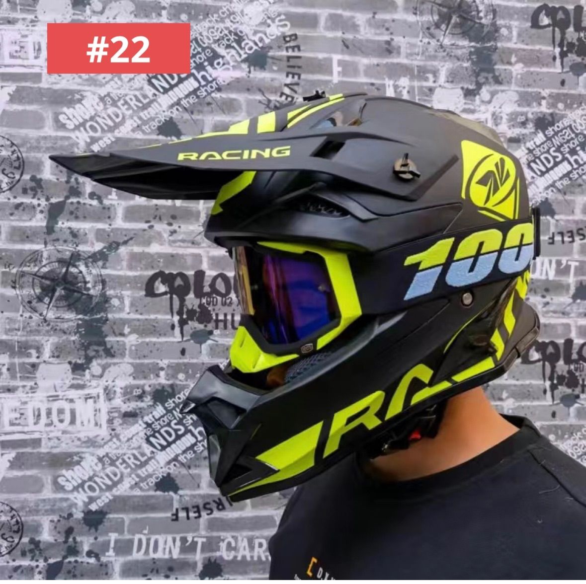新品☆WLT☆オフロードヘルメット フルフェイスヘルメットゴーグル付き