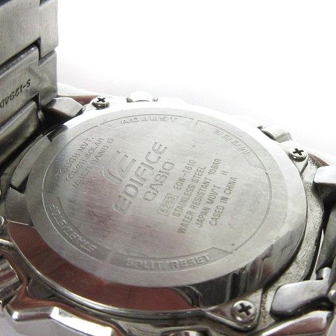 カシオ CASIO エディフィス EDIFICE 腕時計 アナログ クロノグラフ デイト 電波ソーラー EQW-T610D-1AJF 文字盤 黒  ブラック ウォッチ ■SM1