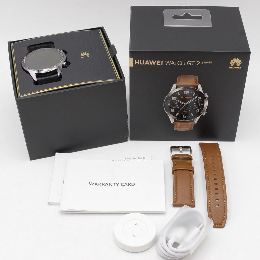 美品】HUAWEI WATCH GT2 46mm LTN-B19 ペブルブラウン クラシック  