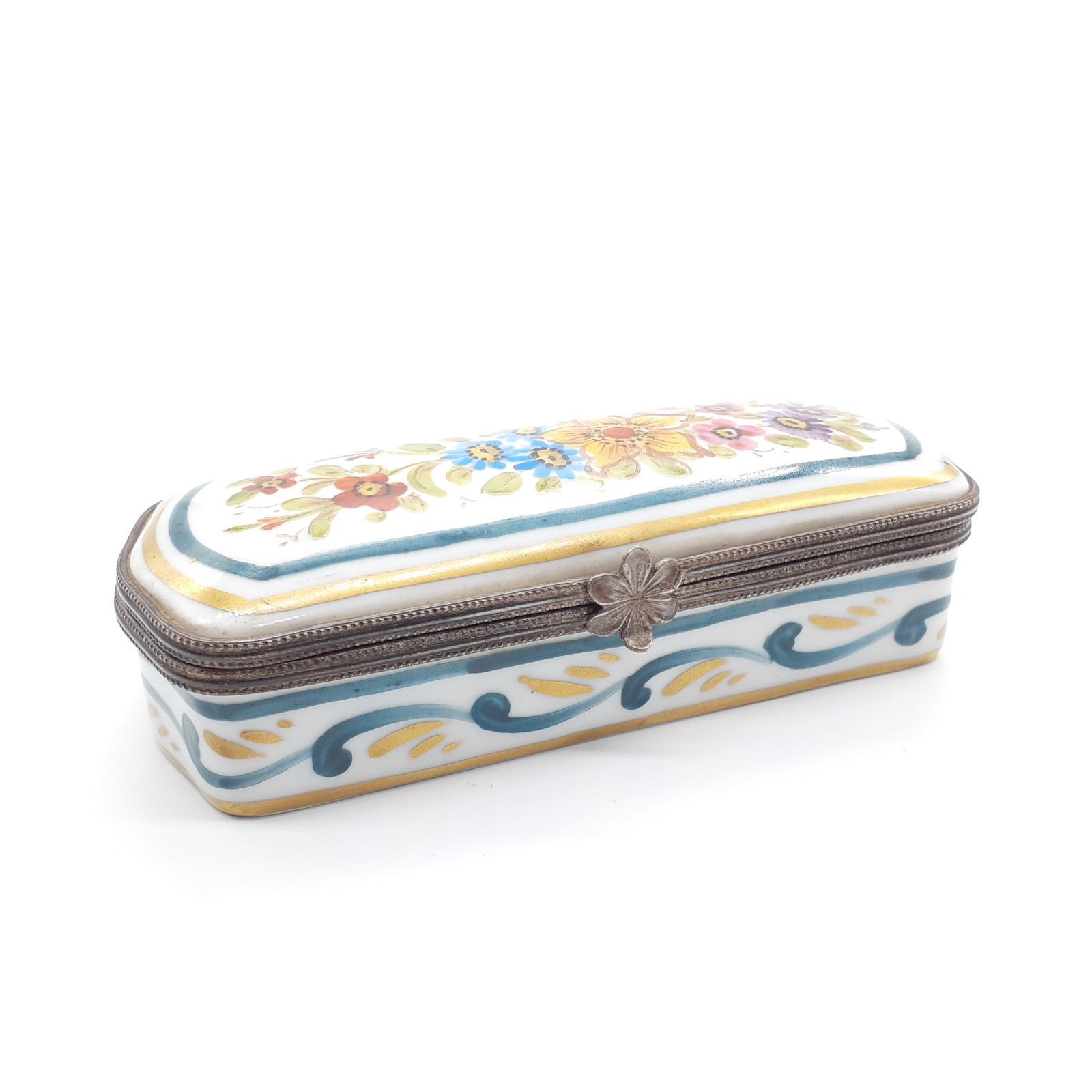 LIMOGES リモージュボックス フランス エナメル 小物入れ フラワー