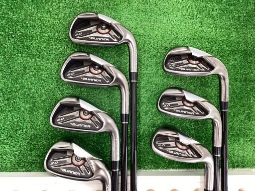 中古】 テーラーメイド BURNER 2.0 8S アイアンセット IR Dynamic Gold
