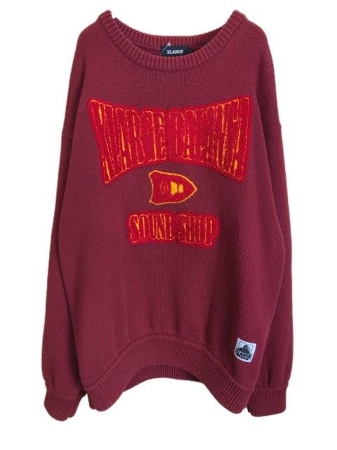 【中古】XLARGE エクストララージ ニット　セーター　101214015003 ボルドー L 44826400