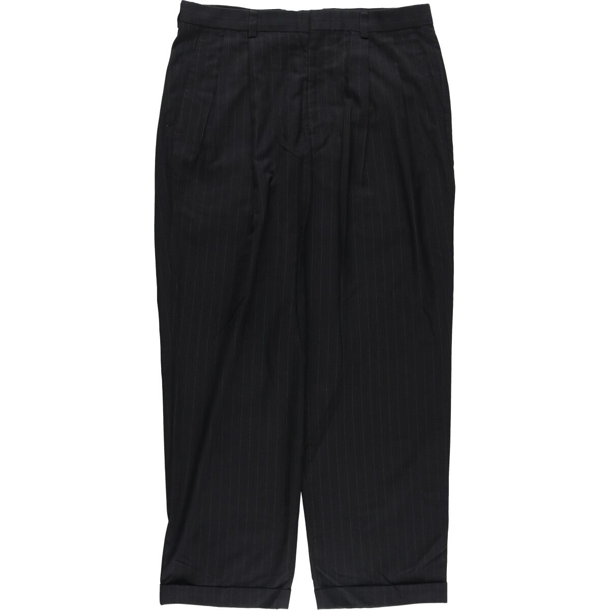 古着 ペリーエリス PERRY ELLIS ストライプ柄 ツータック スラックスパンツ メンズw35相当/eaa526122