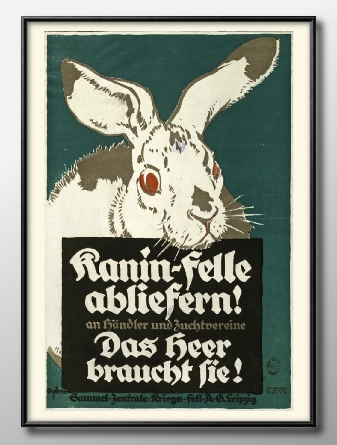 06837ビンテージイラスト ウサギ 兎 A3 サイズ ポスター アート