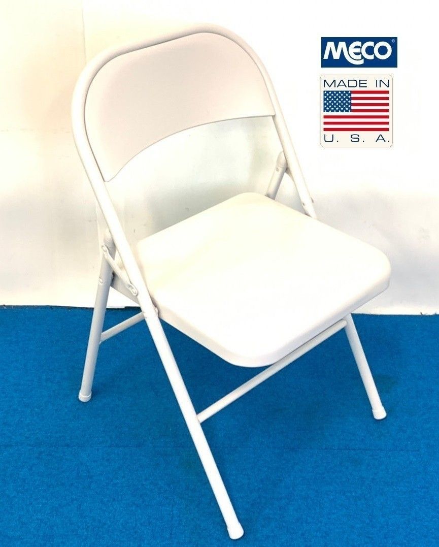 米軍放出品】MECO 折り畳みイス 1脚 パイプ椅子 無地 未使用品 