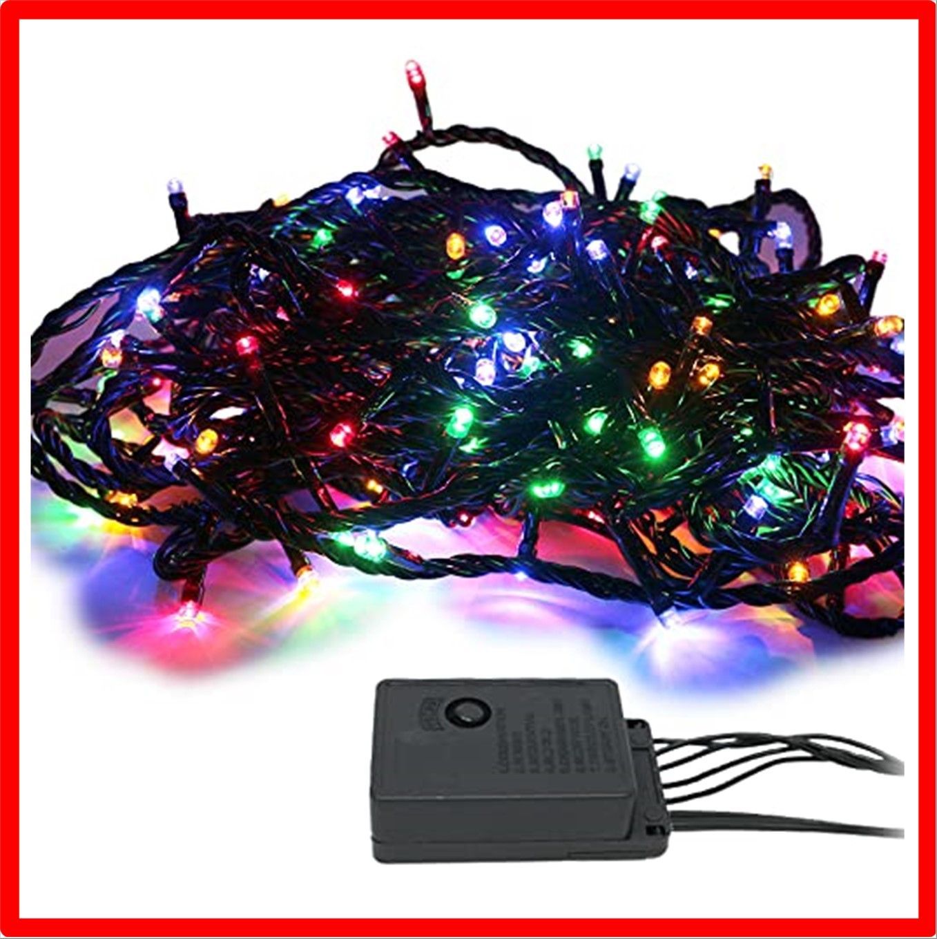 【HOT，SALE】 【匿名配送】ミックス_200球黒線 MITAS イルミネーション ライト LED 200球 ストレートタイプ 15m ミックス 黒線 点灯 8パターン コントロ LED電球・LED蛍光灯