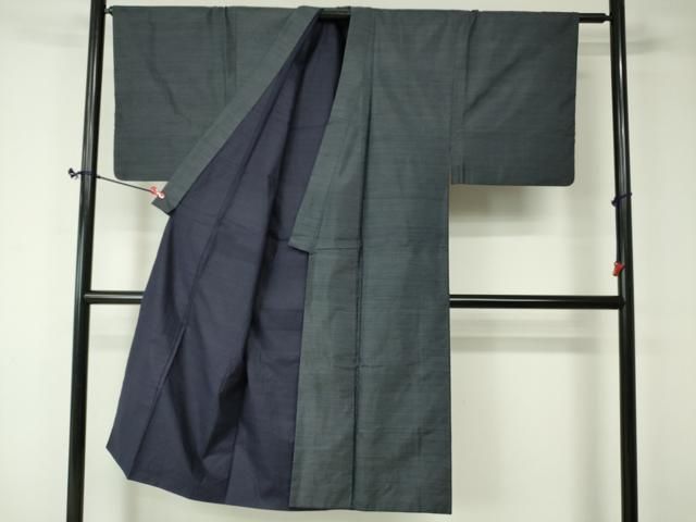 平和屋着物□男性 本場大島紬 アンサンブル 格子 正絹 逸品 DAAQ5258cm