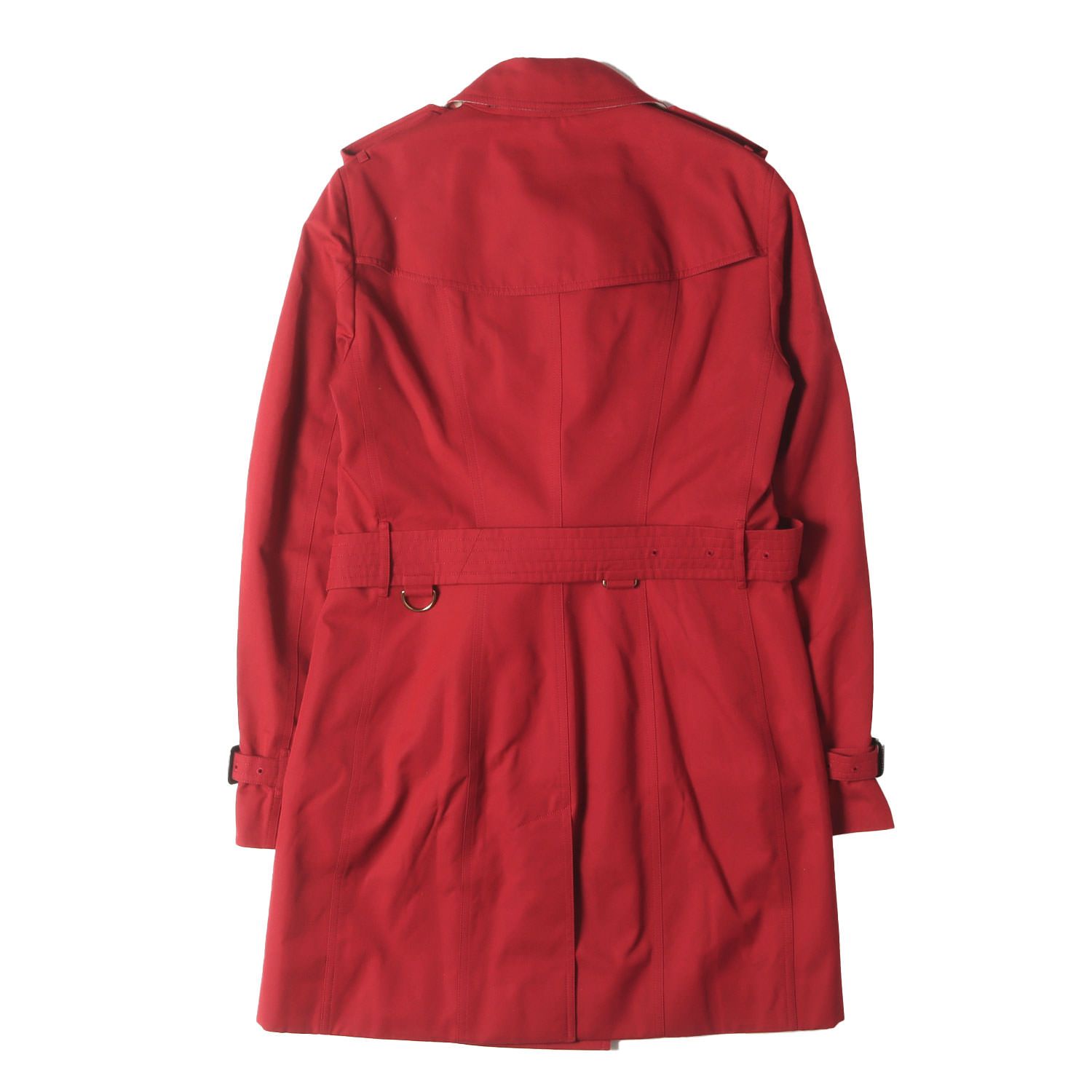 BURBERRY バーバリー コート レッド サイズ UK 10 裏地ノバチェック ギャバジン トレンチコート THE SANDRINGHAM アウター ジャケット 上着 レディース