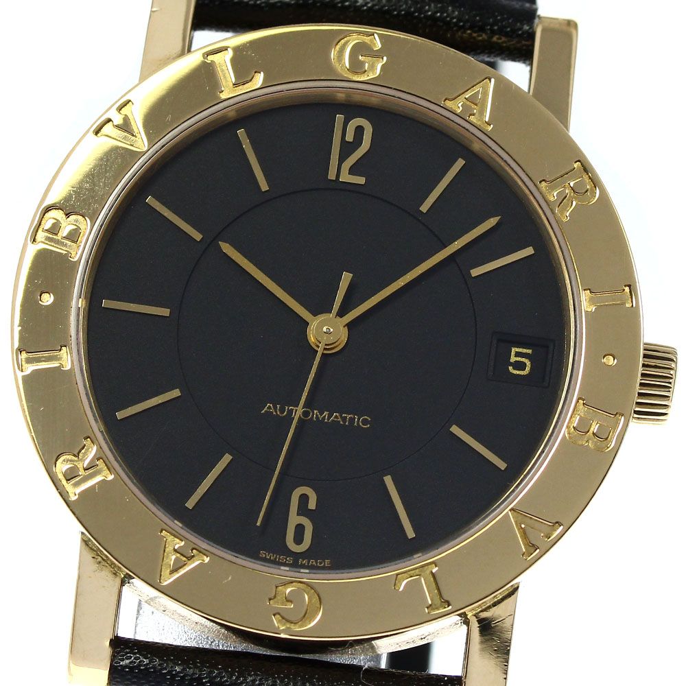 アナログ表示ムーブメントBVLGARI BB33GL ブルガリブルガリ 腕時計 K18YG 革 メンズ - 腕時計(アナログ)
