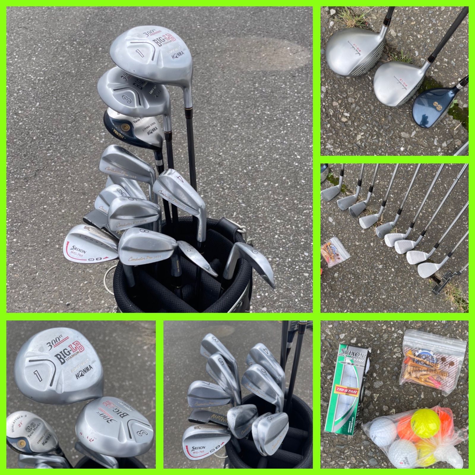 ❺❼-R1 送料込み マルマン HONMA ホンマ maruman ドライバー スプーン ユーティリティ アイアン 3〜9 Pw Sw パターのセットにおまけ色々