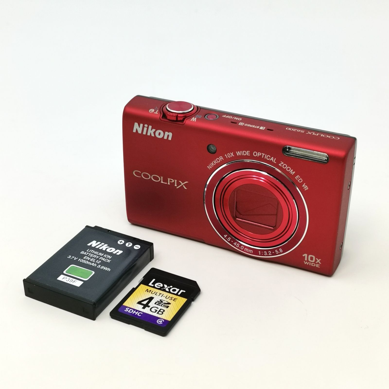 ニコン coolpix s6200 レッド デジタルカメラ 赤 動作確認済み 売れ筋