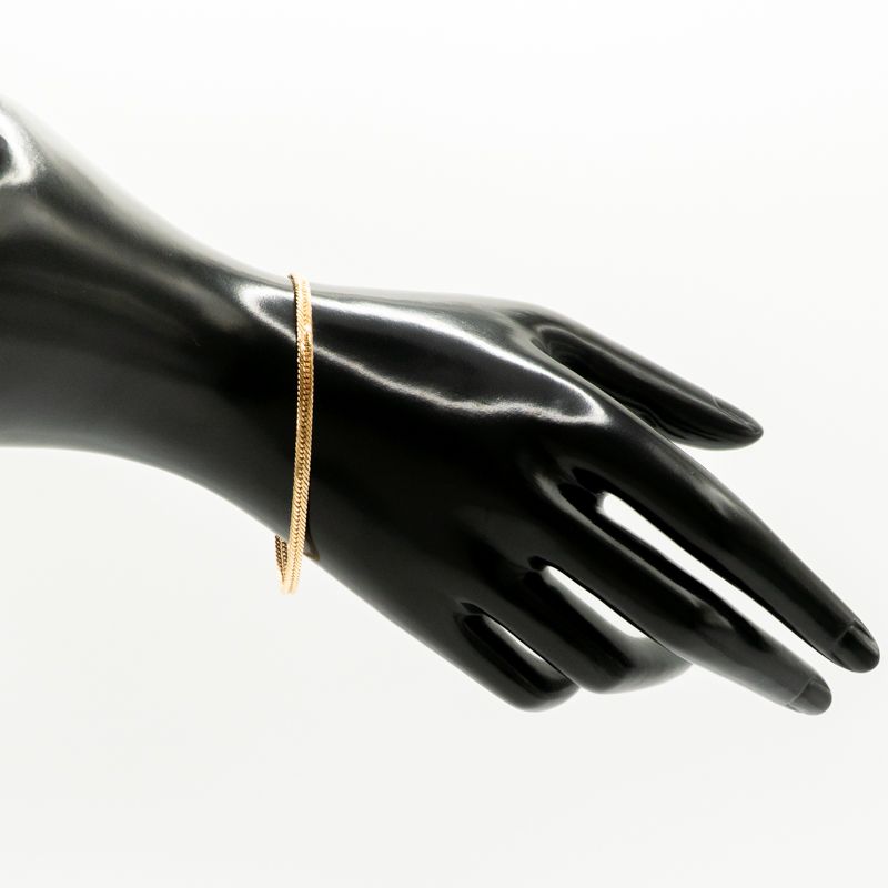 仕上げ K18 18金 喜平ブレスレット 12面カットトリプル 18cm 5.6g