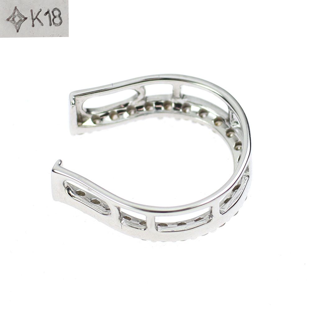 GSTV K18WG ダイヤモンド ペンダントトップ 0.22ct 馬蹄 ホースシュー