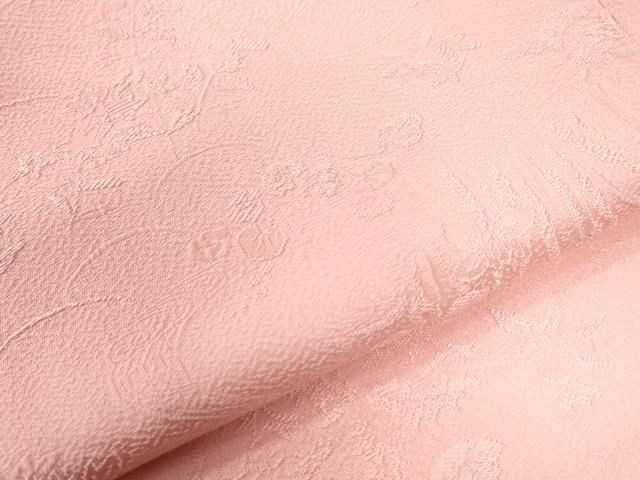 平和屋着物●上質な色無地　霞地紋　紅梅色　正絹　逸品　DAAY1778ps 平和屋着物○上質な色無地 霞地紋 紅梅色 正絹 逸品 DAAY1778ps