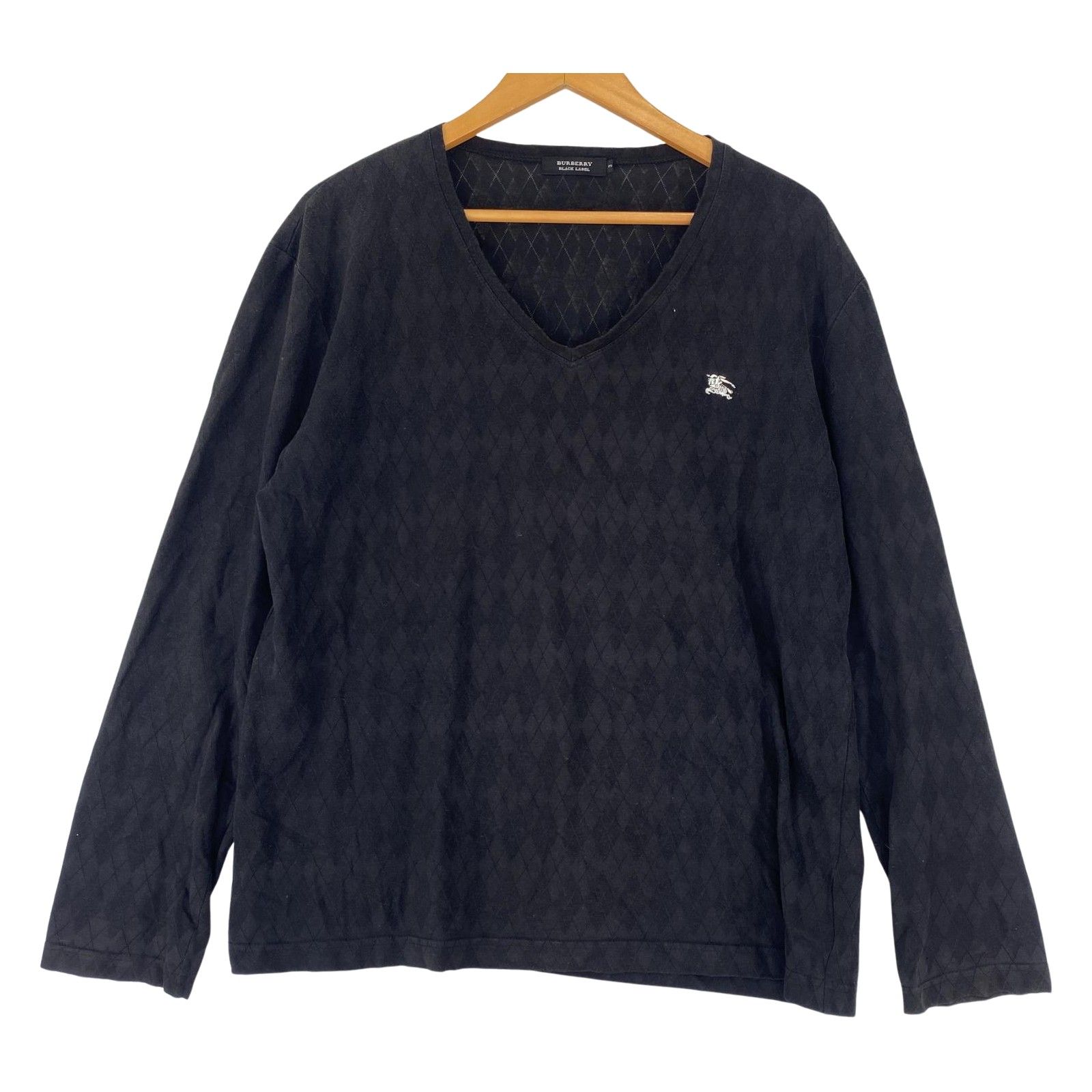 BURBERRY BLACK LABEL バーバリーブラックレーベル アーガイル柄 V 