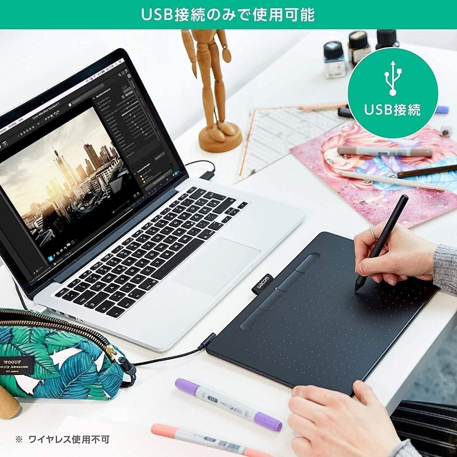 ワコム直営店ストア モデル Wacom Intuos Medium ベーシック CTL-6100|K2 ワコム ペンタブレット 板タブ お絵かきソフトウェア付き 黒 Androidにも対応 CHRISTIANNAURATH_COM_BR