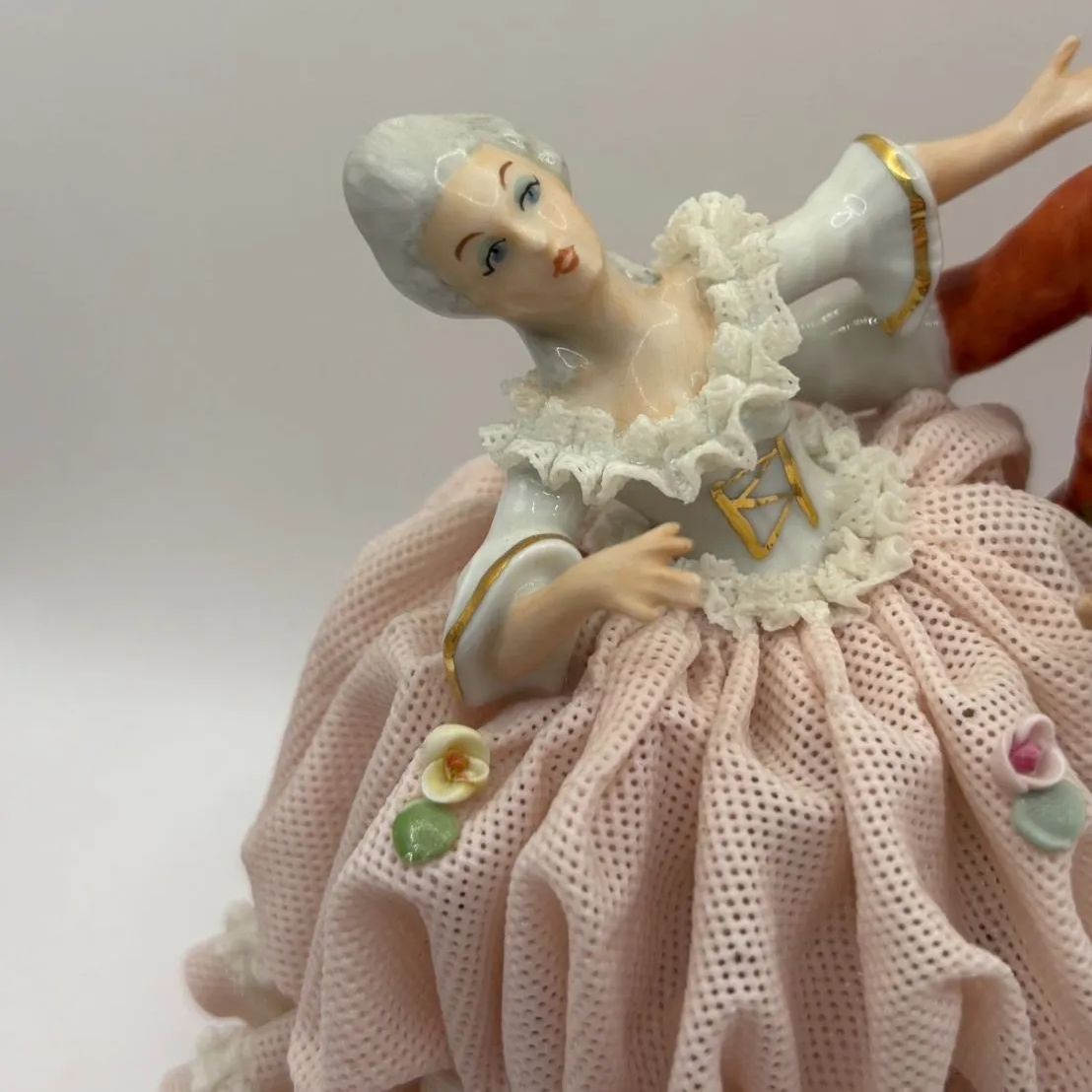 稀少品 王冠マーク S レース人形 レースドール 貴婦人 磁器人形 フィギュリン 箱無◆検)マイセン ドレスデン レースドール（置物｜インテリア小物・置物