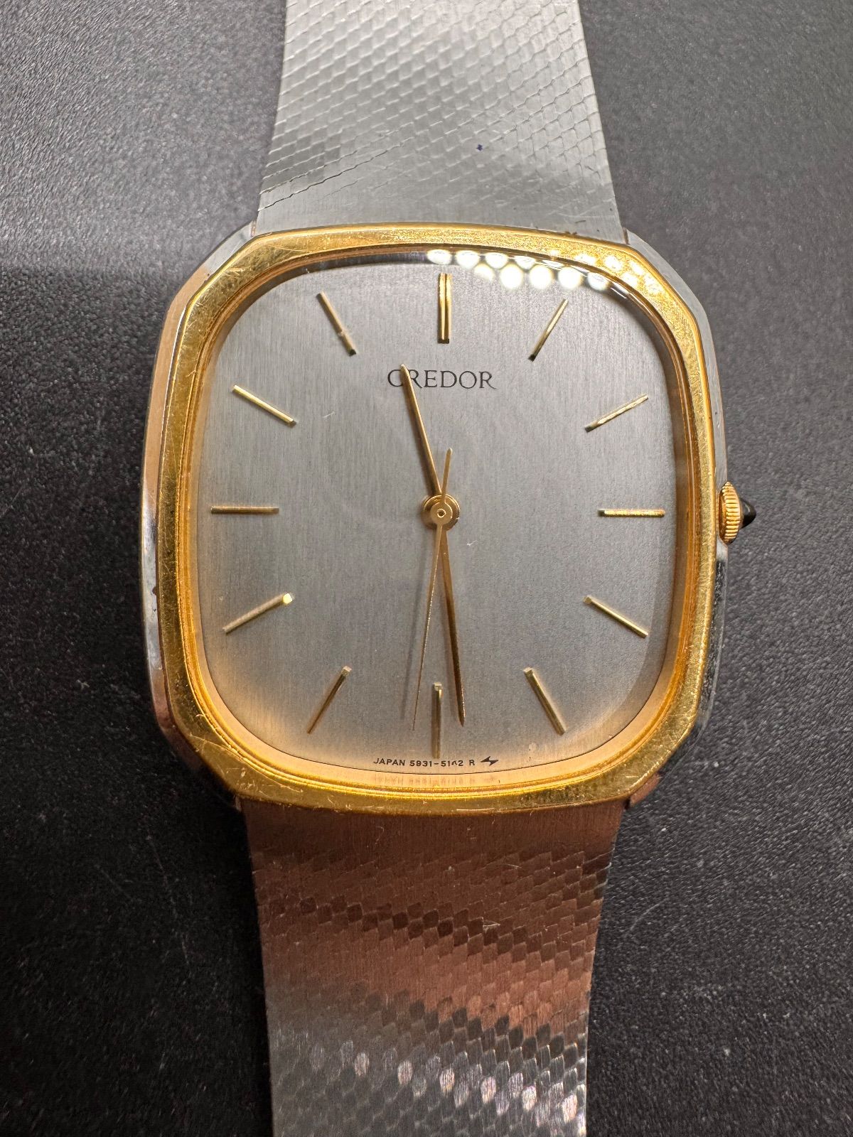 CREDOR クレドール 5931-5162 クォーツ 18KT ベゼル 腕時計 稼動品 1010d