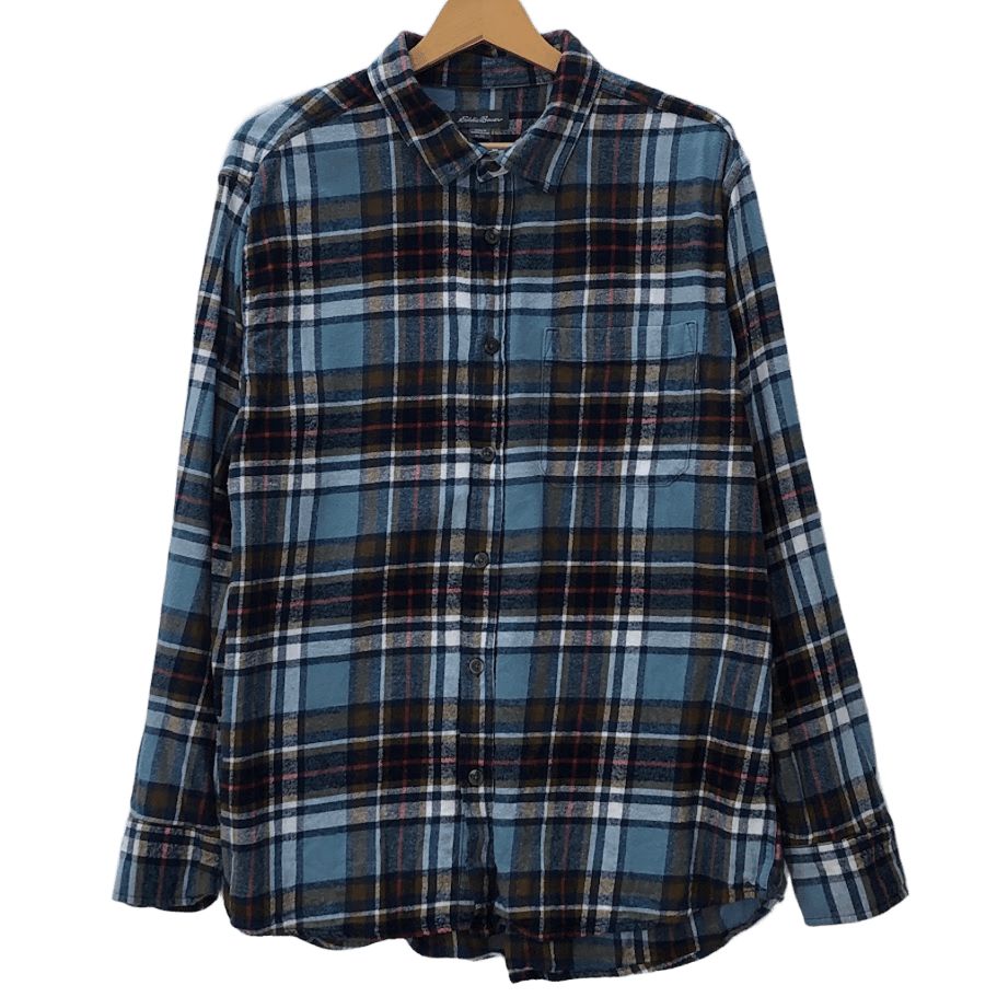 EDDIE BAUER エディーバウアー ネルシャツ チェック ヘリンボーン 長袖