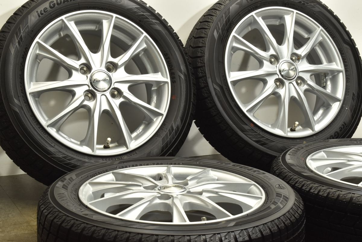 超バリ溝 製 エクシーダー 14in 4.5J 45 PCD100 ヨコハマ アイスガード iG60 155 65R14 N-BOX スペーシア ワゴンR デリカミニ