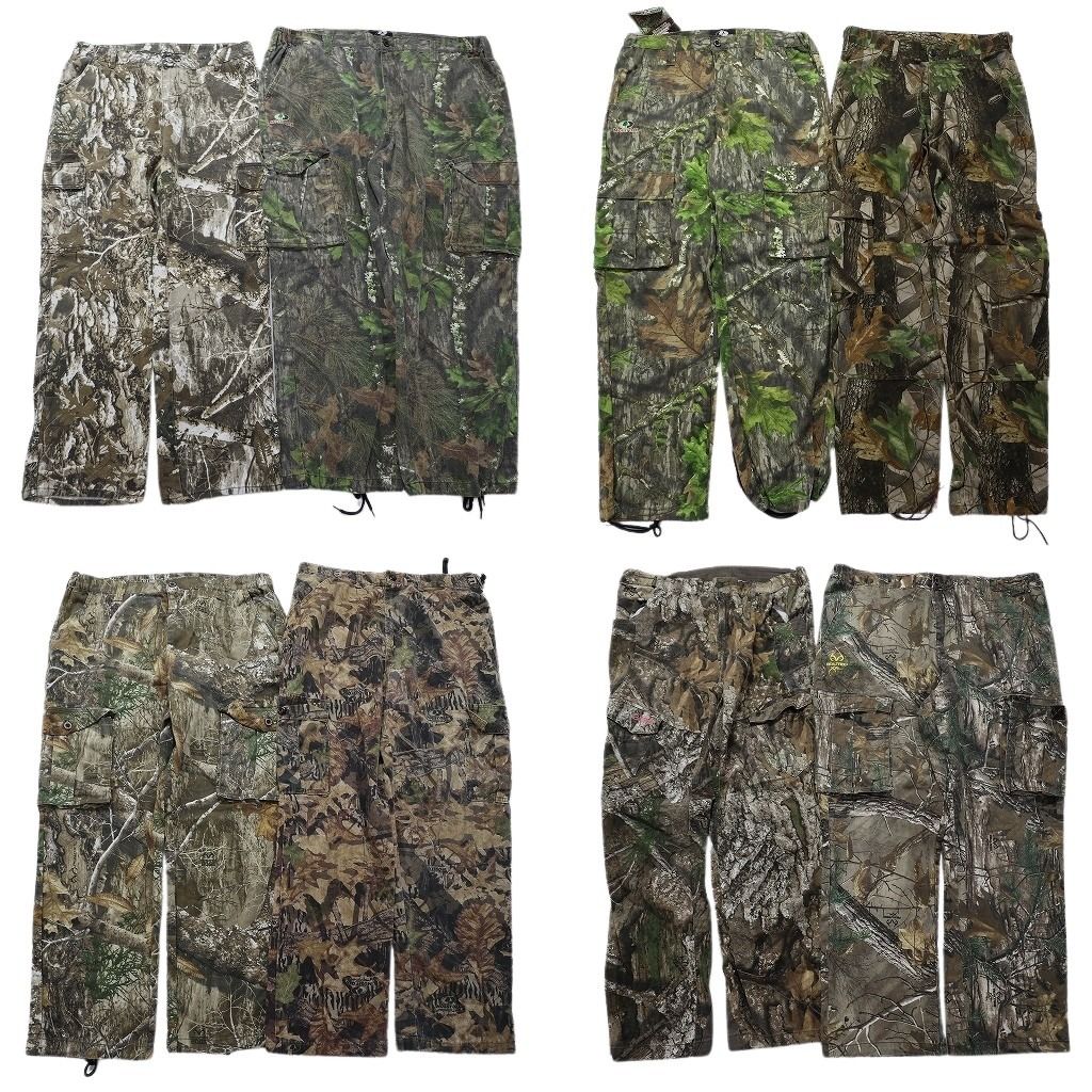 古着卸 まとめ売り リアルツリー柄 パンツ 8枚セット メンズ S |M |L |XL |2XL カーゴパンツ ドローストリング 古着 NB9738